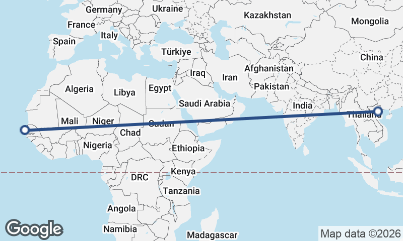 Dakar to Hanoi
