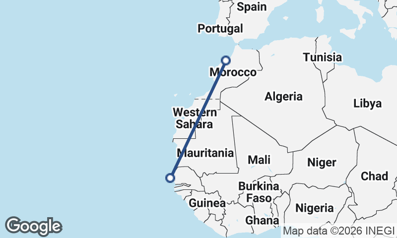 Dakar to Casablanca