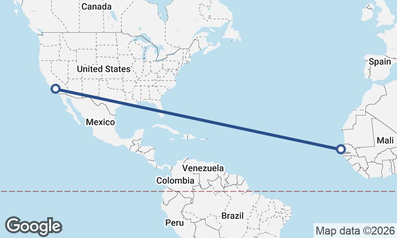 Dakar to Los Angeles