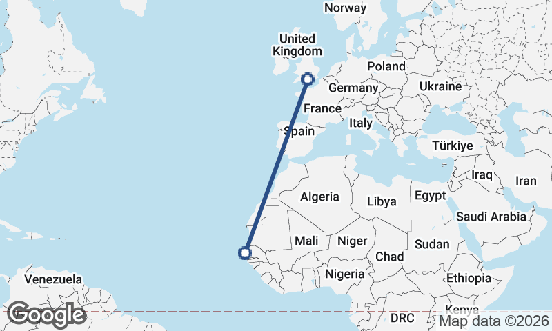 Dakar to Southampton