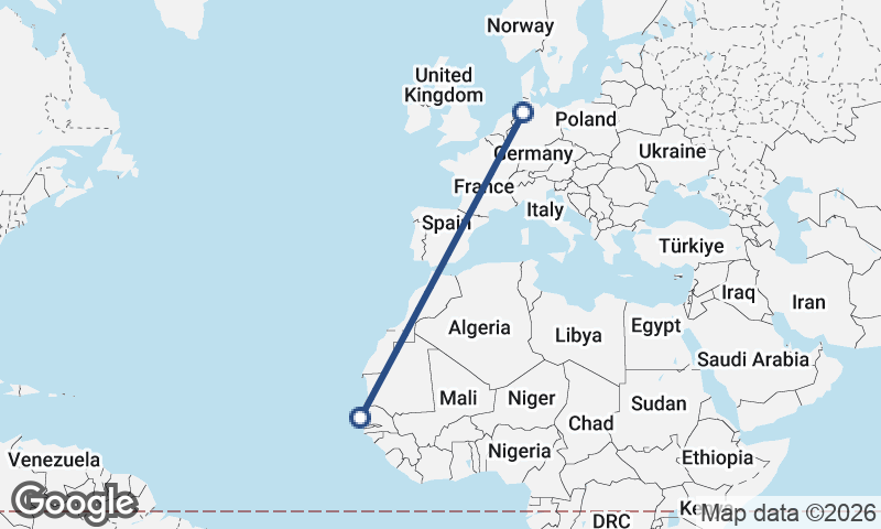Dakar to Bremerhaven