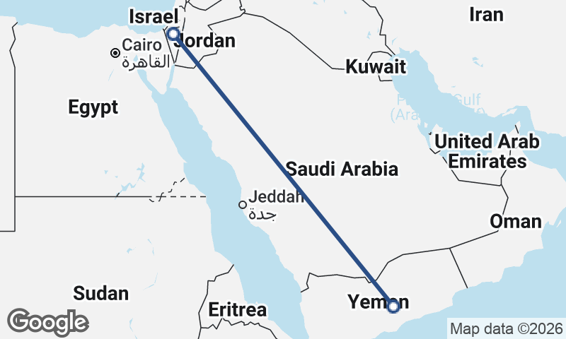 Yemen to Israel