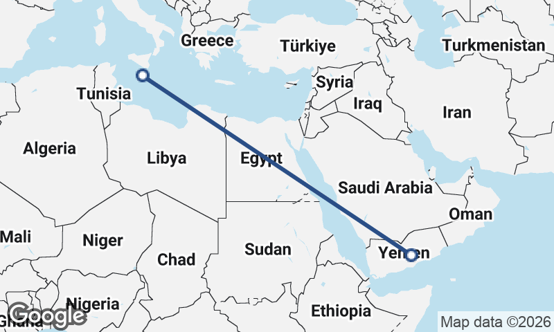 Yemen to Malta