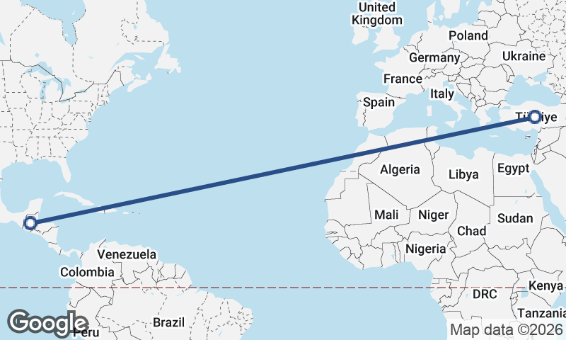Guatemala to Turkey