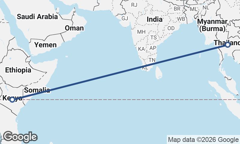 Thailand to Kenya