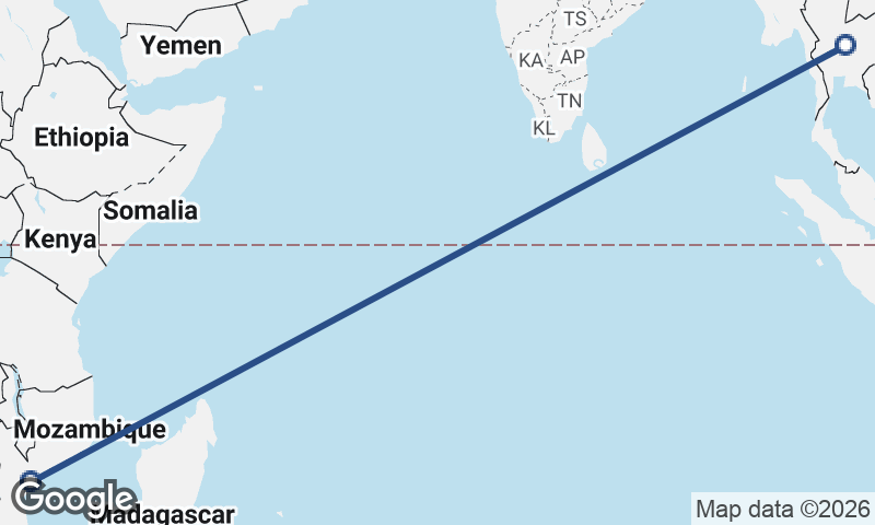 Thailand to Mozambique