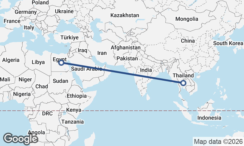 Thailand to Egypt