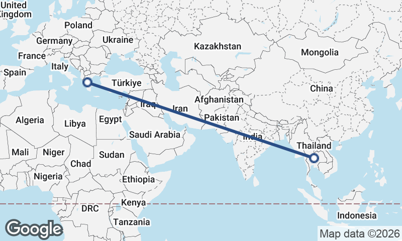 Thailand to Greece