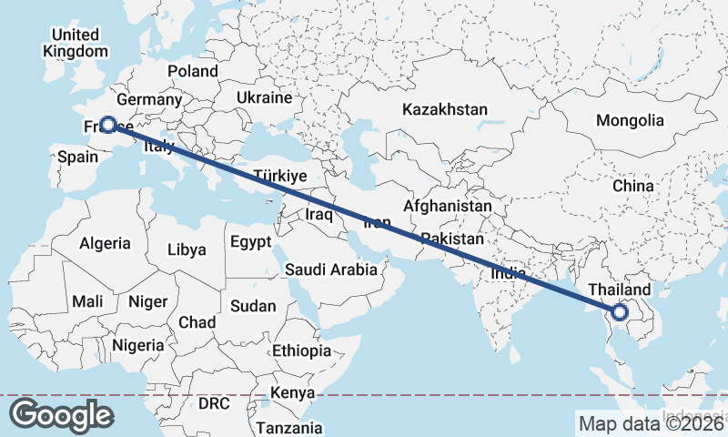 Thailand to France