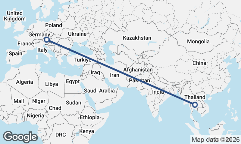 Thailand to Austria