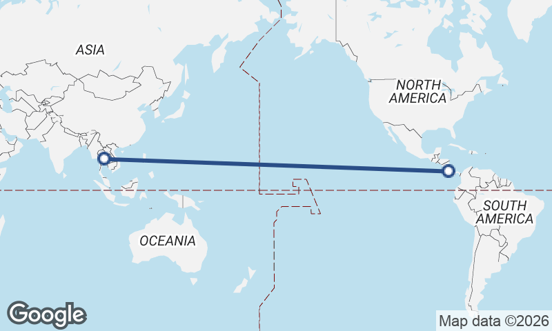 Thailand to Costa Rica
