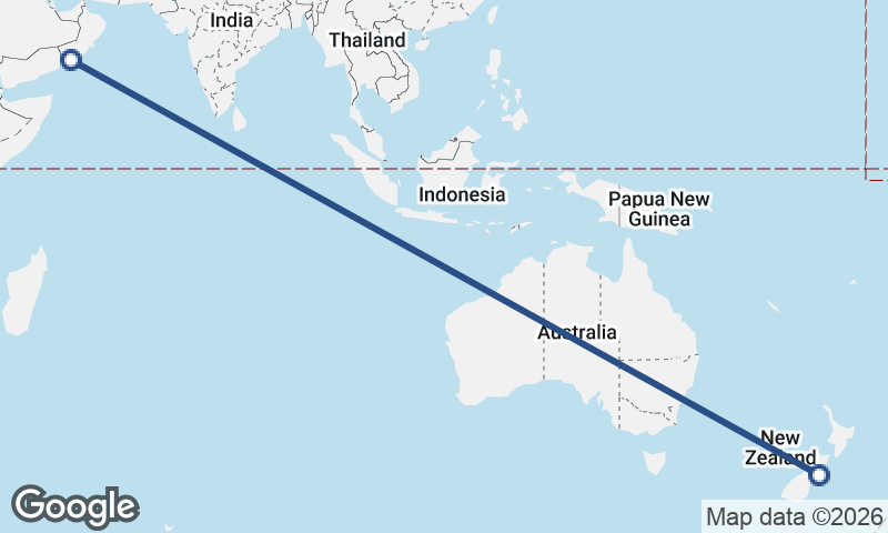 Şalālah to Christchurch