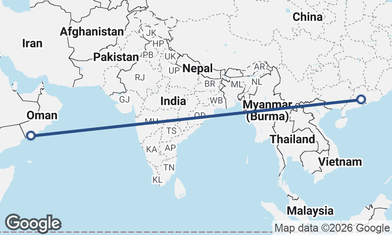 Şalālah to Guangzhou