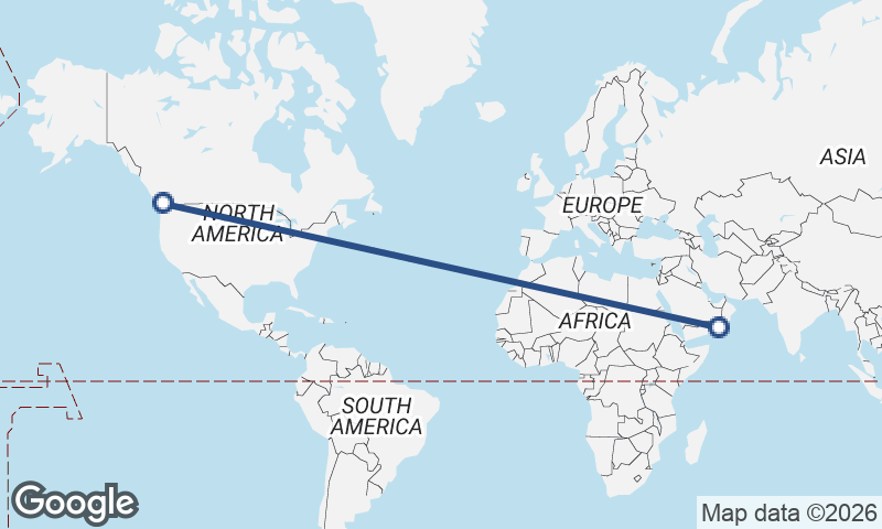 Şalālah to Vancouver