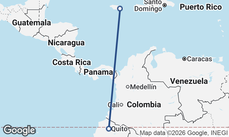 Kingston to Quito