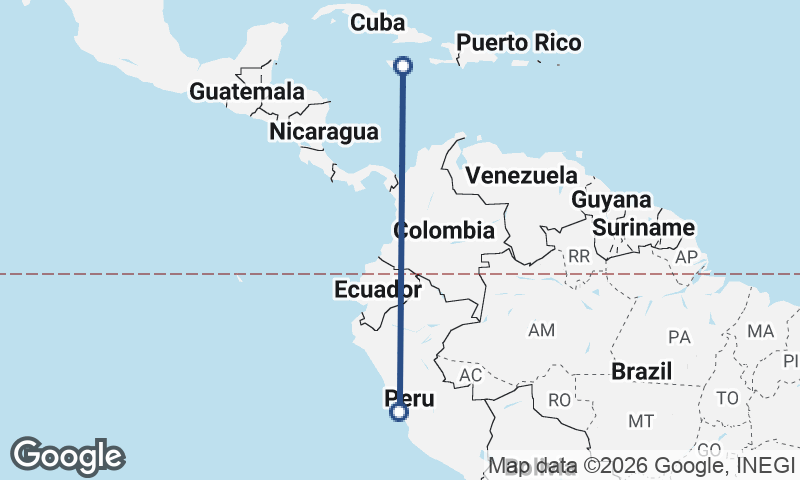 Kingston to Lima