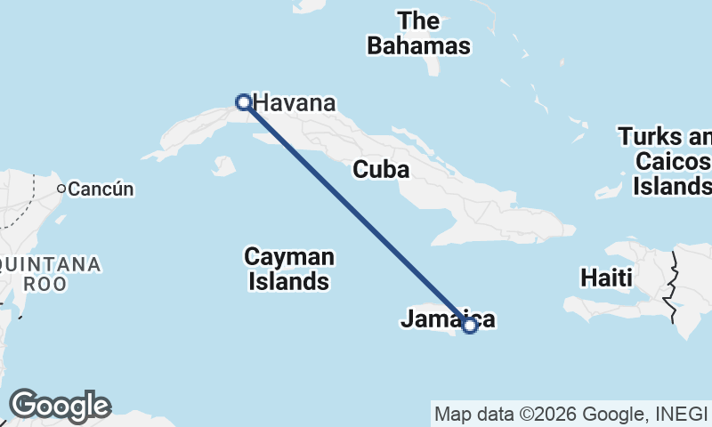 Kingston to Havana