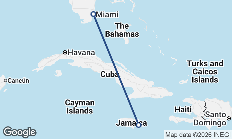 Kingston to Miami