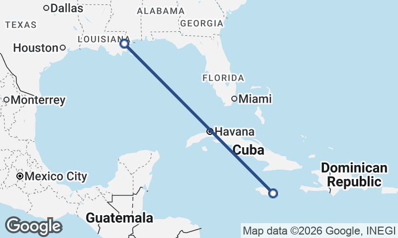 Kingston to New Orleans