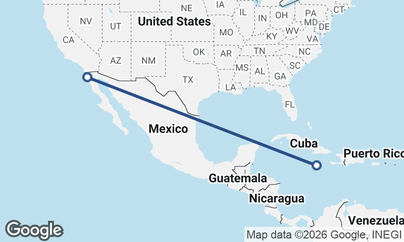 Kingston to Ensenada