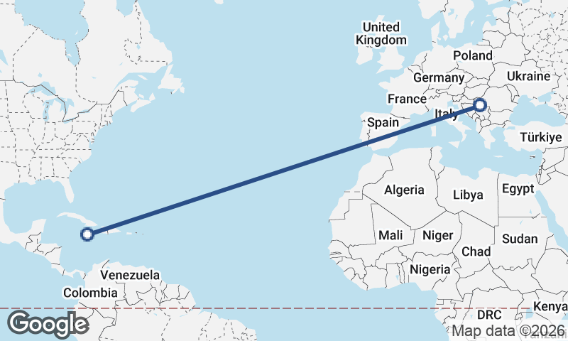 Kingston to Belgrade