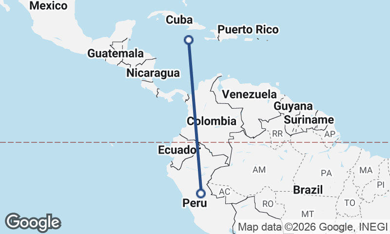 Jamaica to Peru