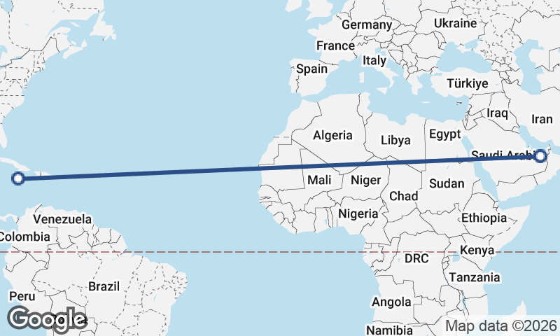 Jamaica to United Arab Emirates