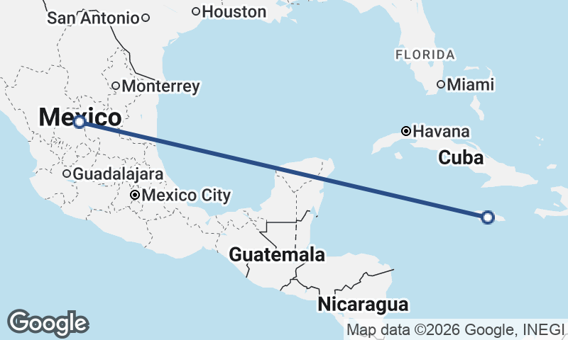 Jamaica to Mexico