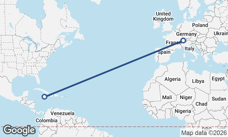 Jamaica to Switzerland