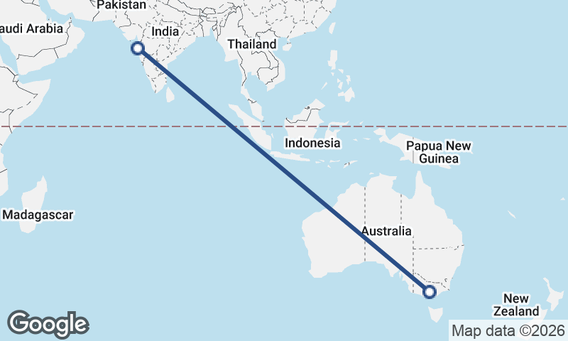 Mumbai to Melbourne