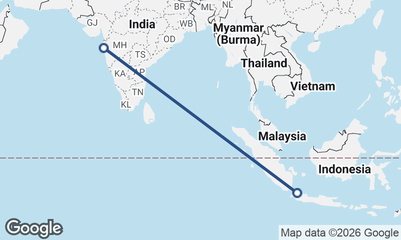 Mumbai to Jakarta