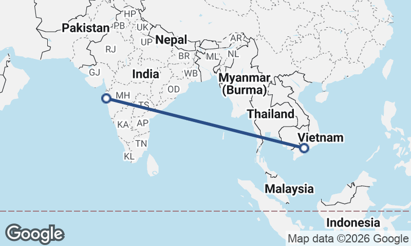 Mumbai to Ho Chi Minh City