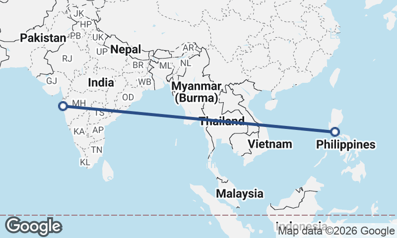 Mumbai to Manila