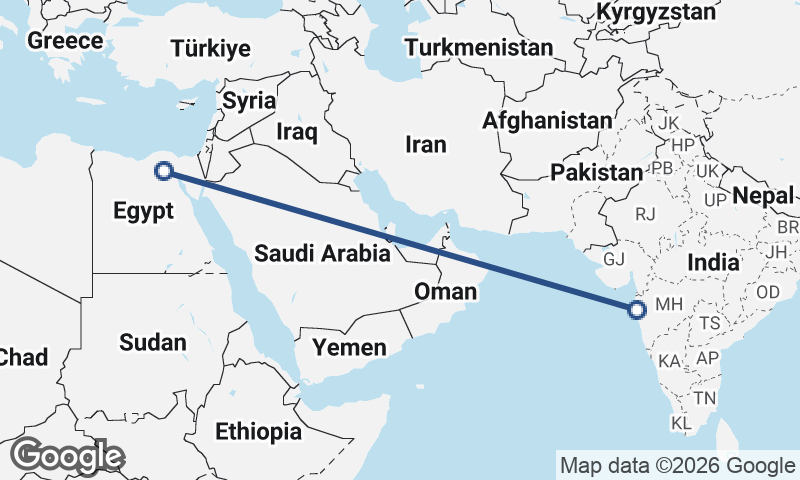 Mumbai to Cairo