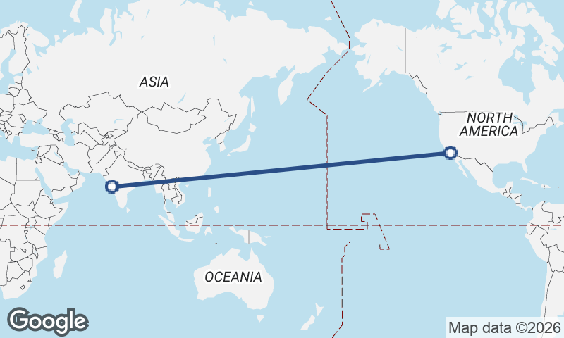 Mumbai to Los Angeles