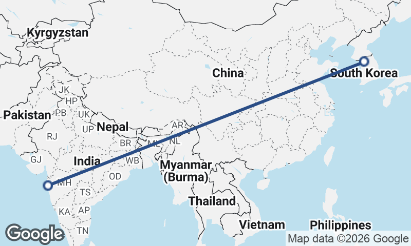 Mumbai to Seoul