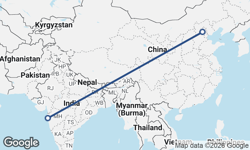 Mumbai to Beijing