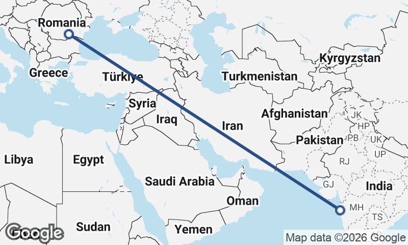 Mumbai to Bucharest