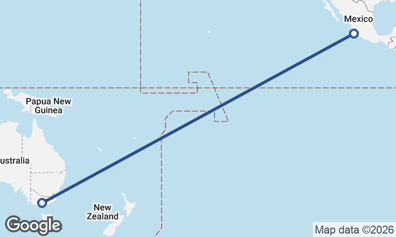 Manzanillo to Melbourne