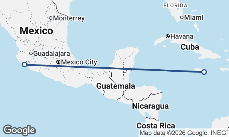 Manzanillo to Kingston