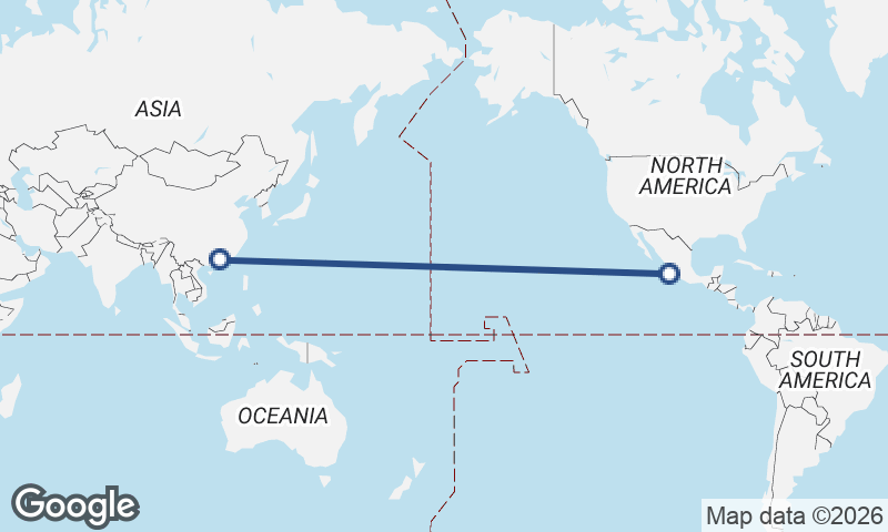 Manzanillo to Guangzhou