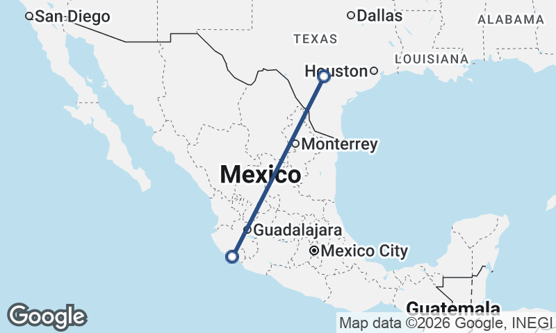 Manzanillo to San Antonio