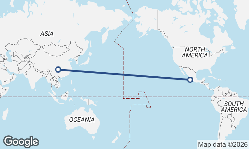 Manzanillo to Chongqing