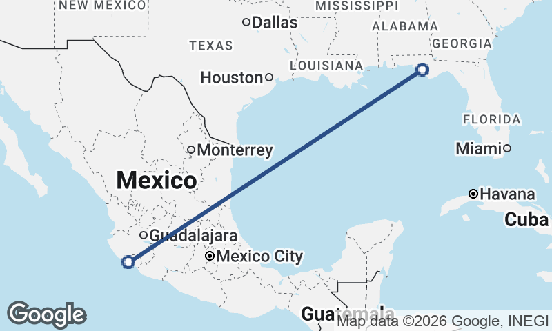 Manzanillo to Panama City