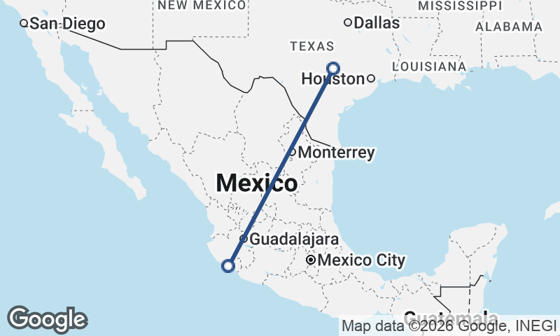 Manzanillo to Austin