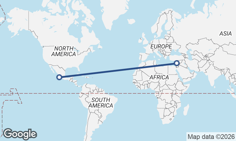 Manzanillo to Beirut