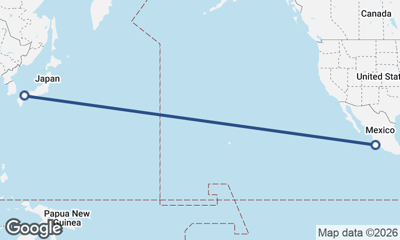 Manzanillo to Hiroshima
