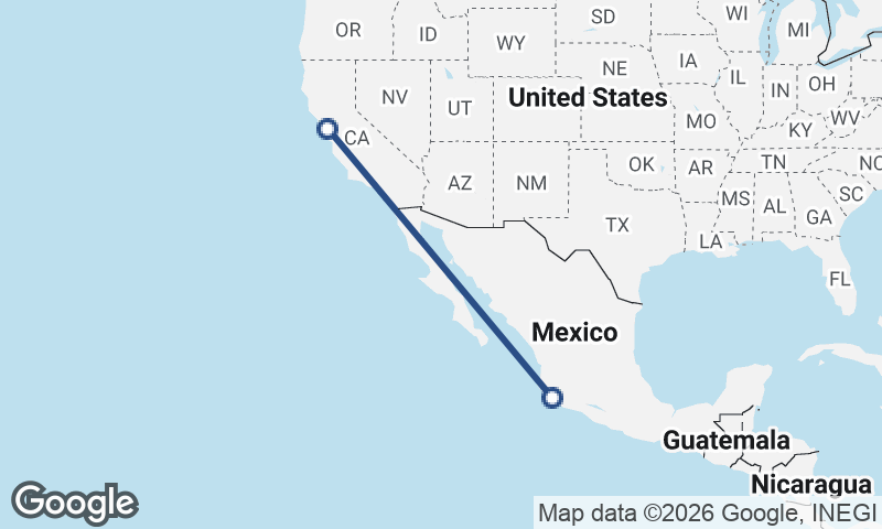 Manzanillo to Oakland