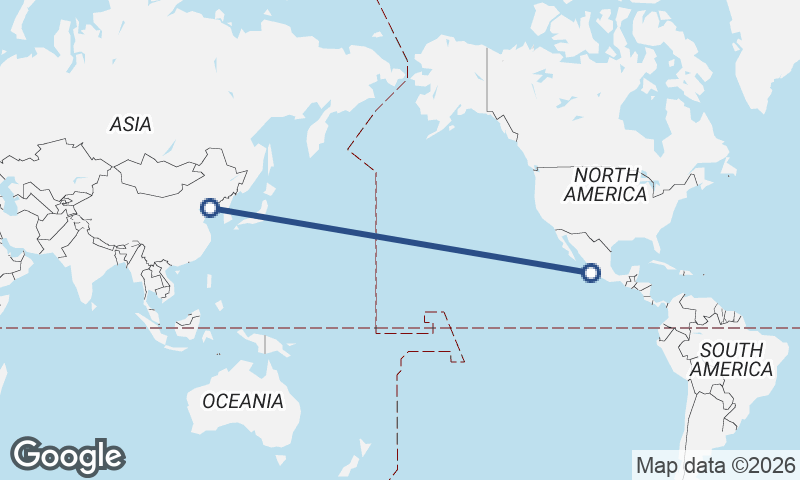 Manzanillo to Dalian