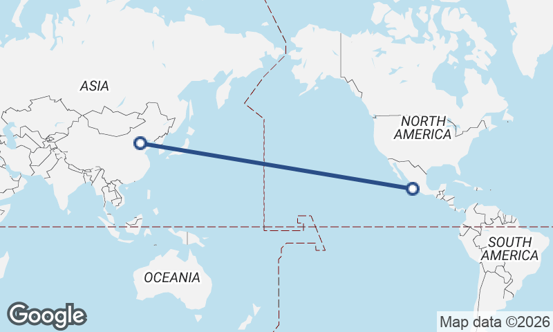 Manzanillo to Tianjin